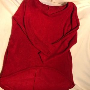 Off the shoulder Red Sweater